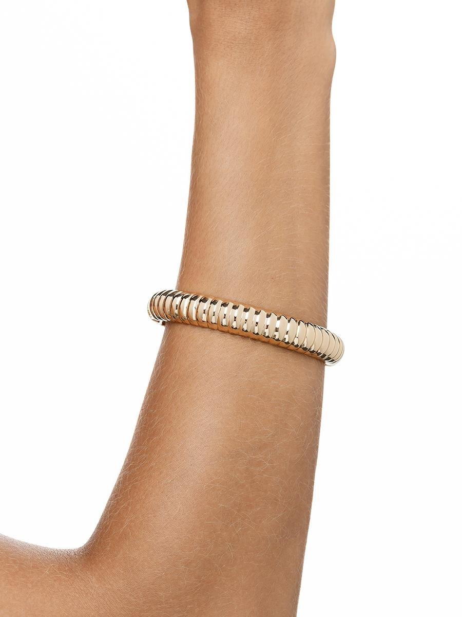 Bracelete Texturizado Liso | Banhado a Ouro