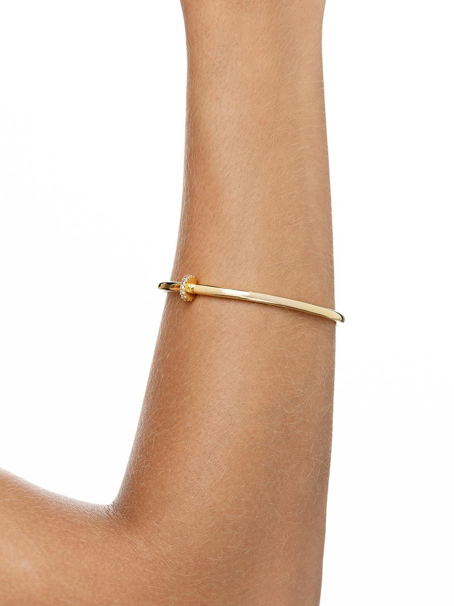 Bracelete Liso e Cravejado | Banhado a Ouro