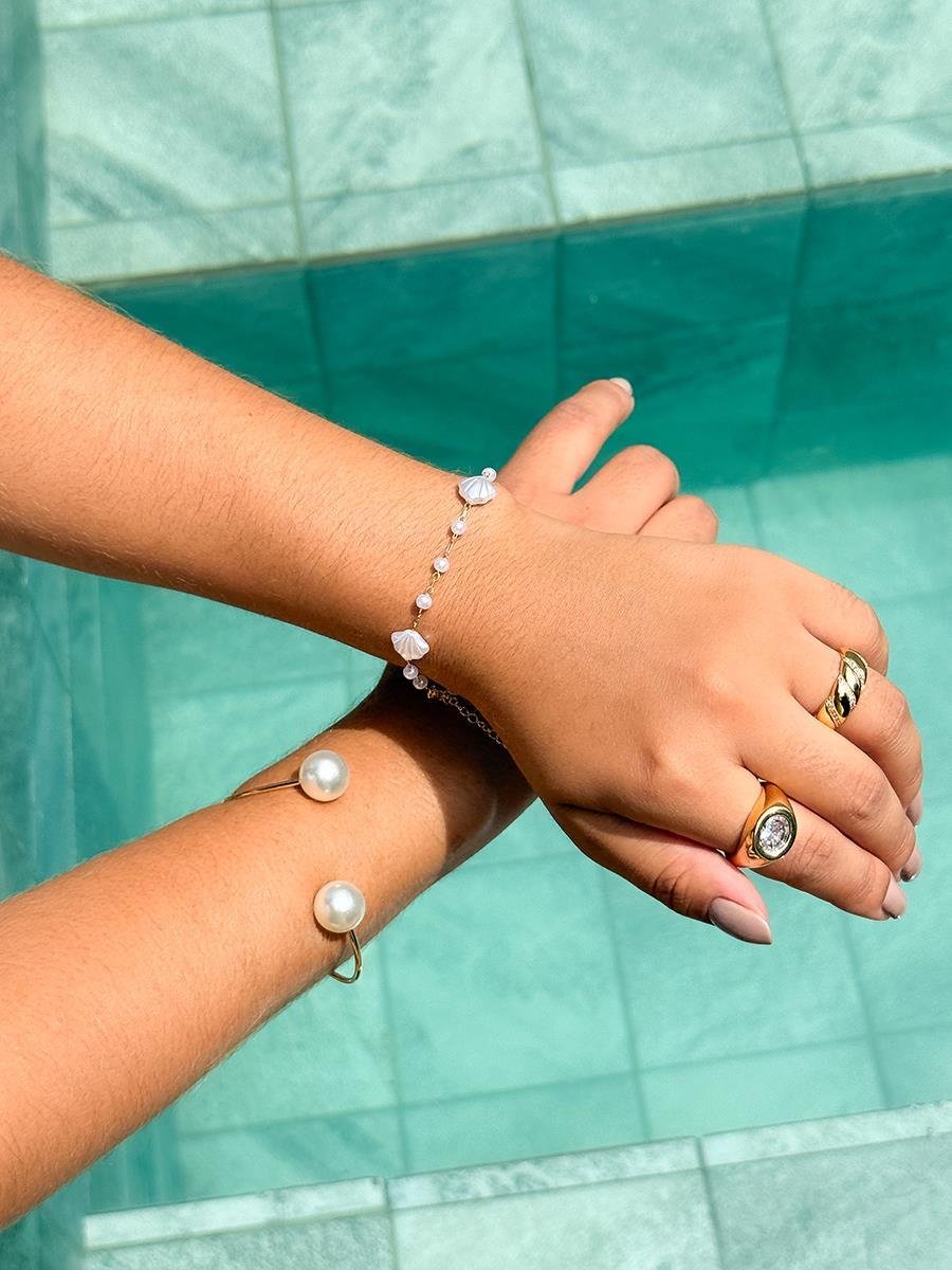 Bracelete de Pérola | Banhado a Ouro