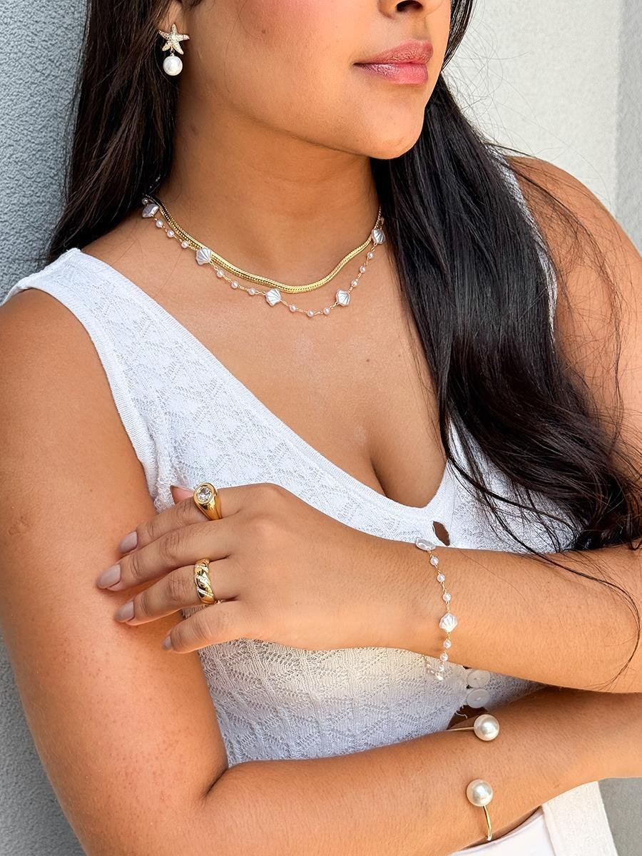 Bracelete de Pérola | Banhado a Ouro