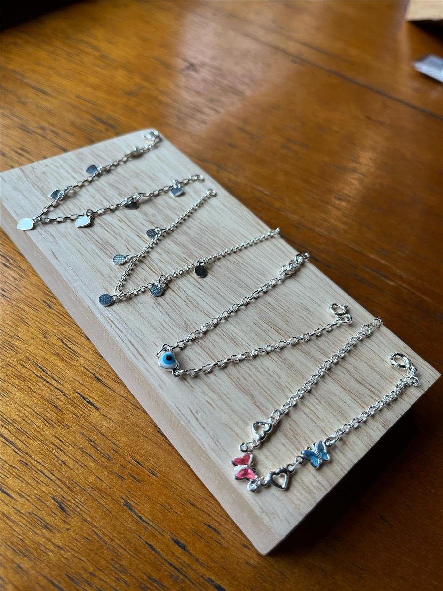 Pulseira Borboletas Coloridas | Infantil | Banhado no prata