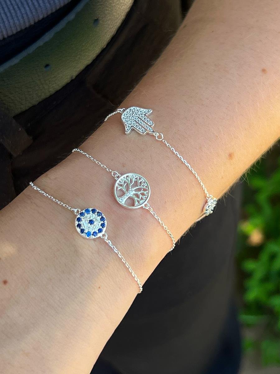 Pulseira Cravejada Azul | Prata 925