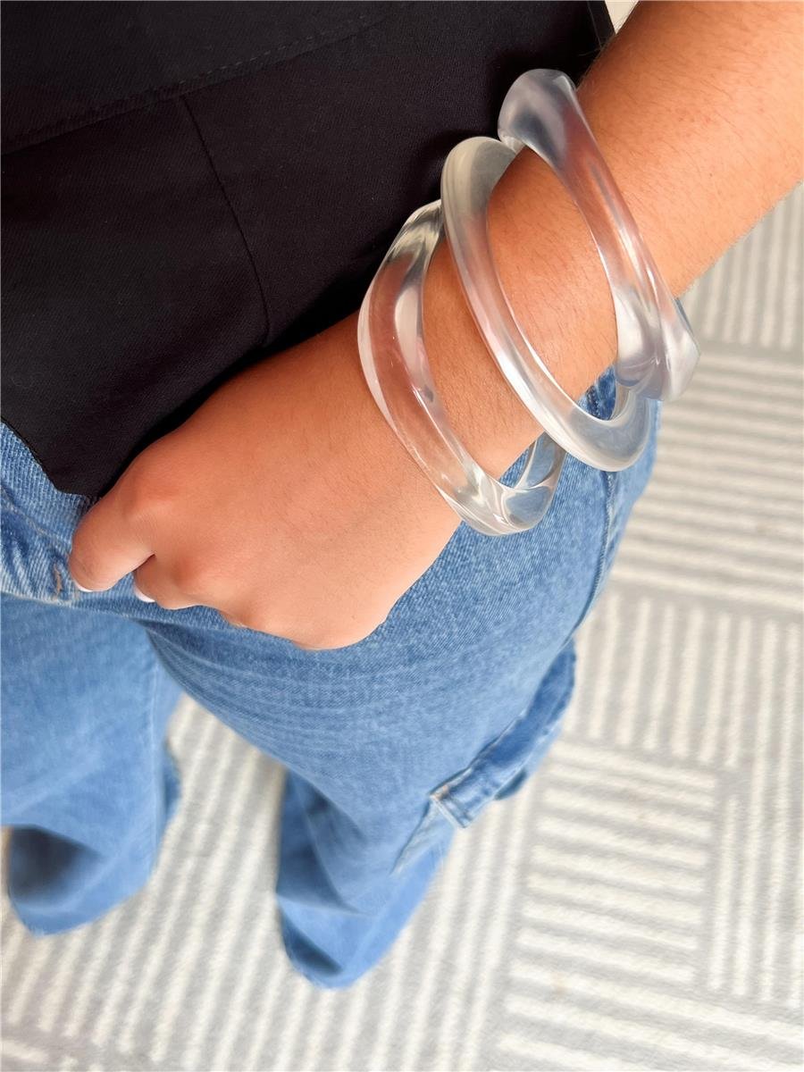 Bracelete de Acrílico Incolor