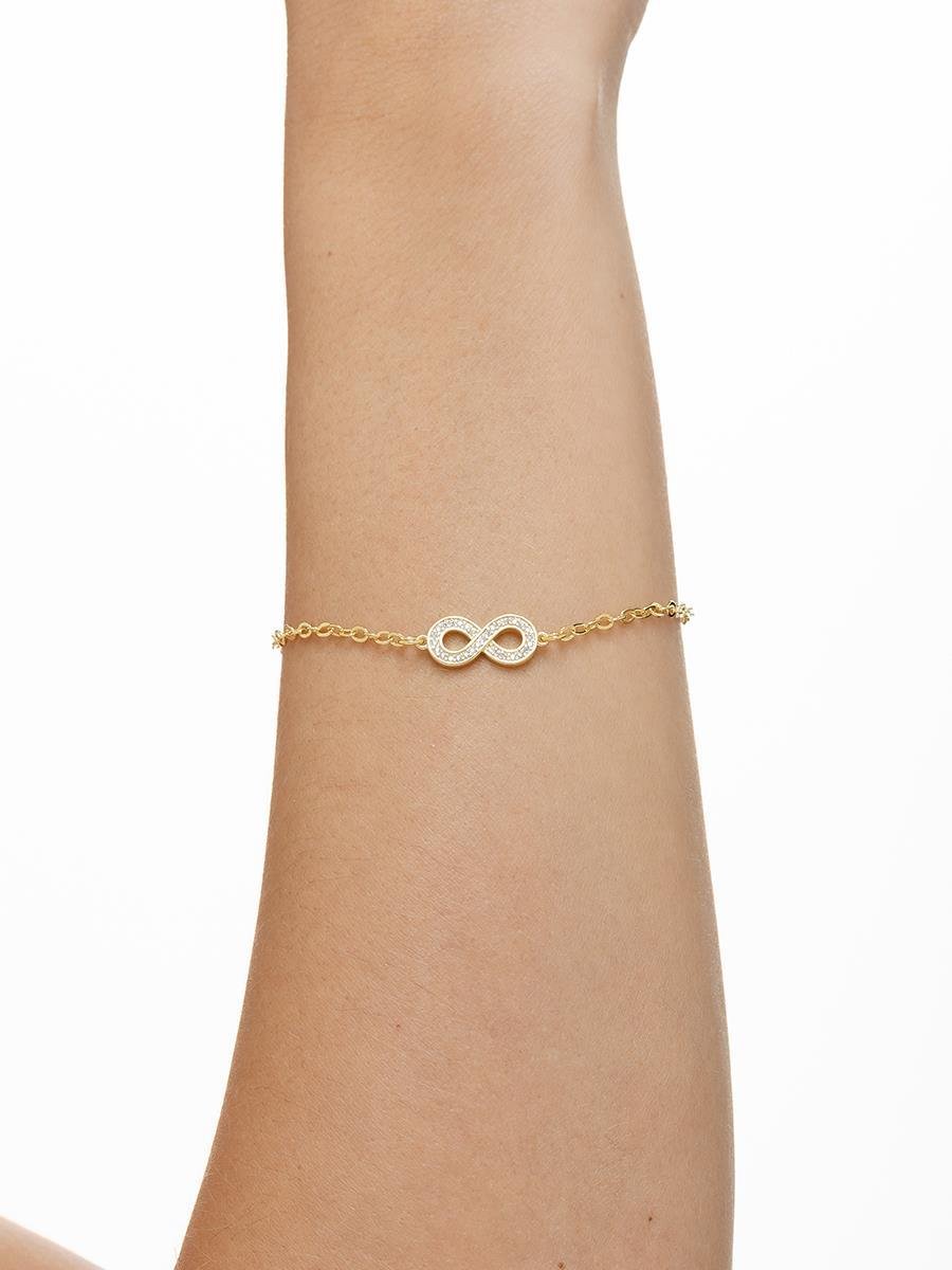 Pulseira Infinito Cravejada | Banhado a Ouro