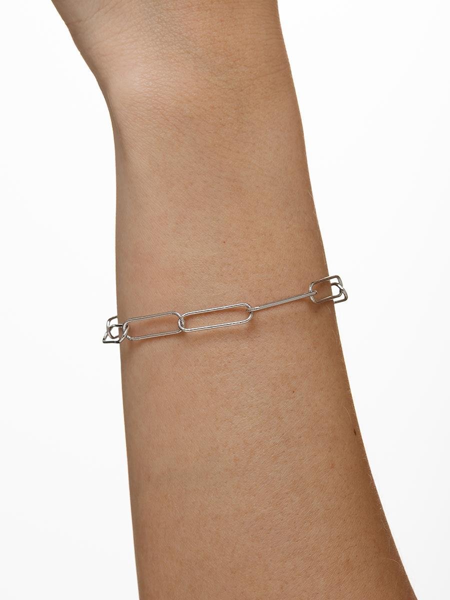 Pulseira Elo Corrente | Banhado a Ródio Branco