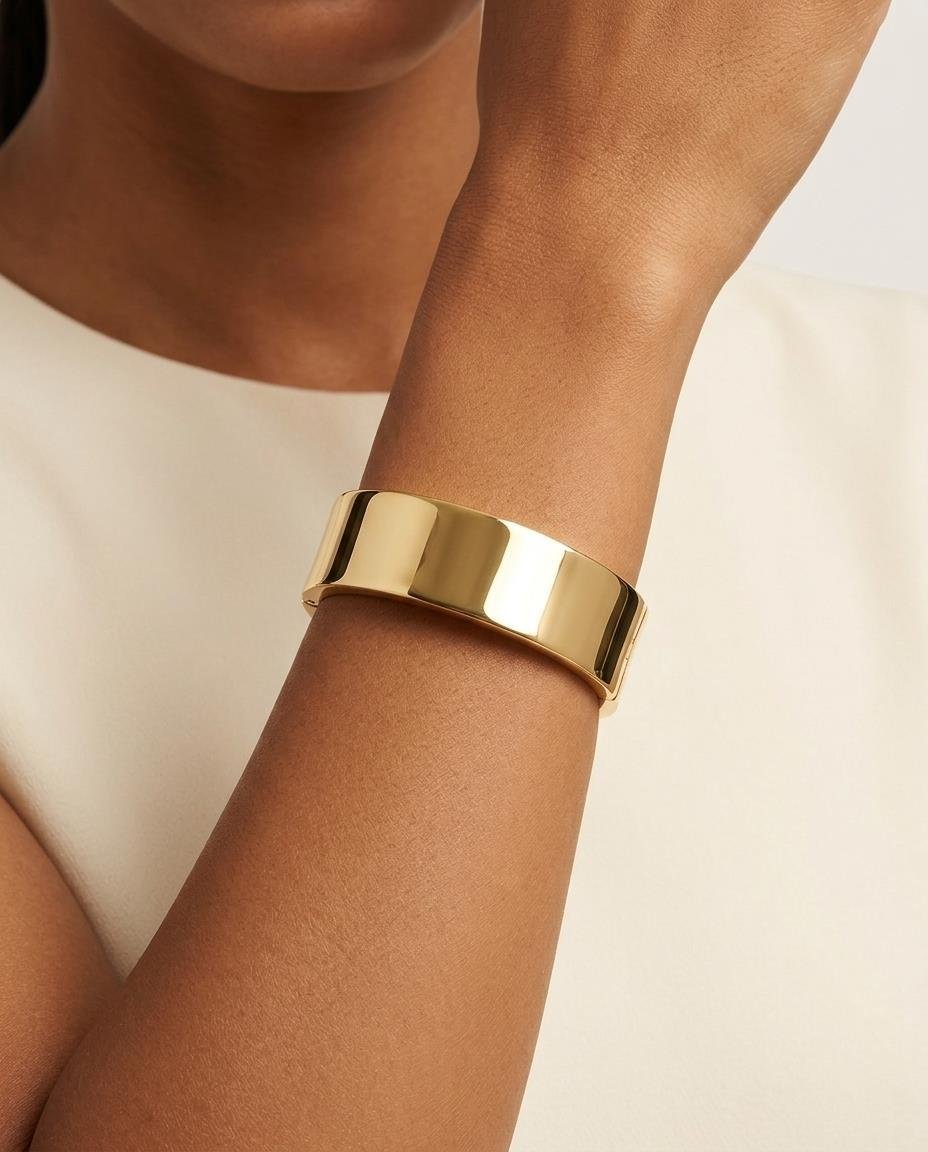 Bracelete Liso | Banhado a Ouro.