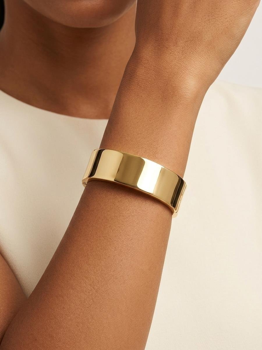 Bracelete Liso | Banhado a Ouro.