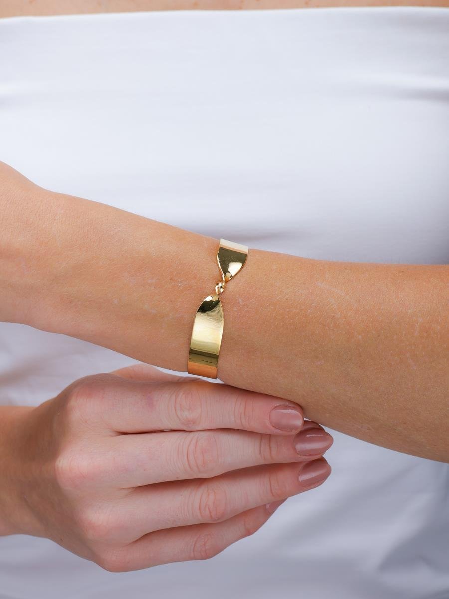 Bracelete Torcido | Banhado a Ouro.