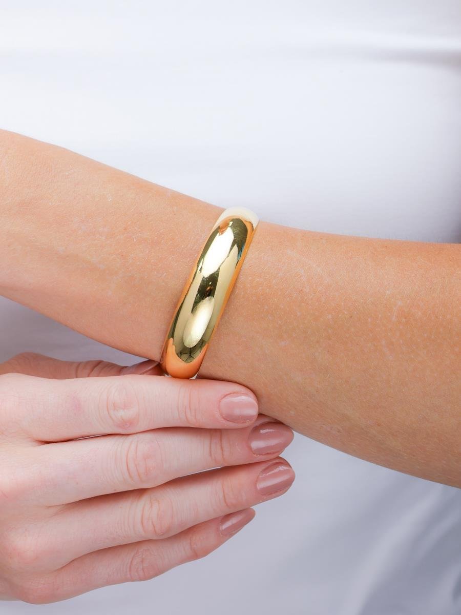 Bracelete Liso | Banhado a Ouro.