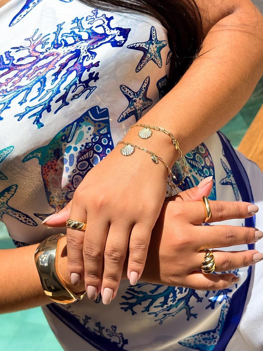 Pulseira Cartier Fundo do Mar | Banhado a Ouro