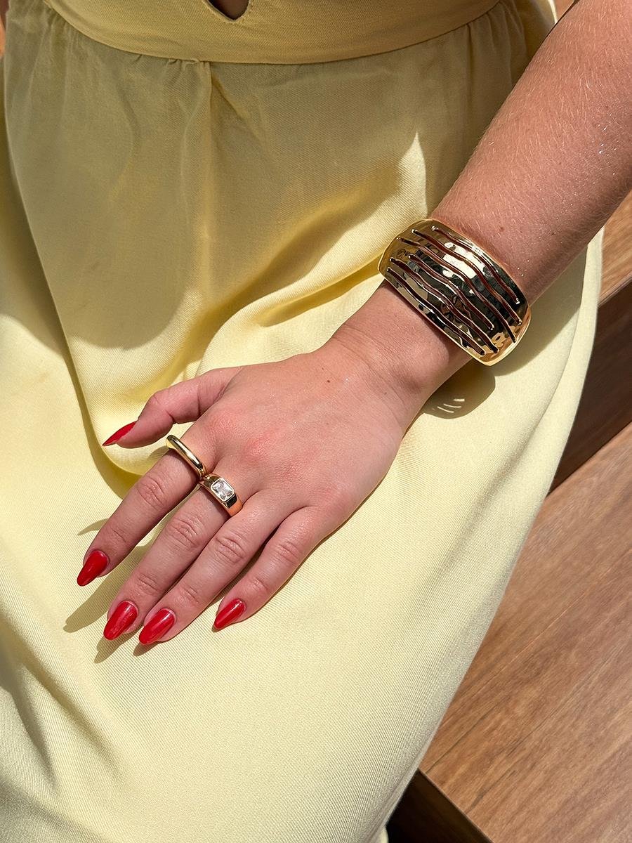 Bracelete Vazado | Banhado a Ouro 
