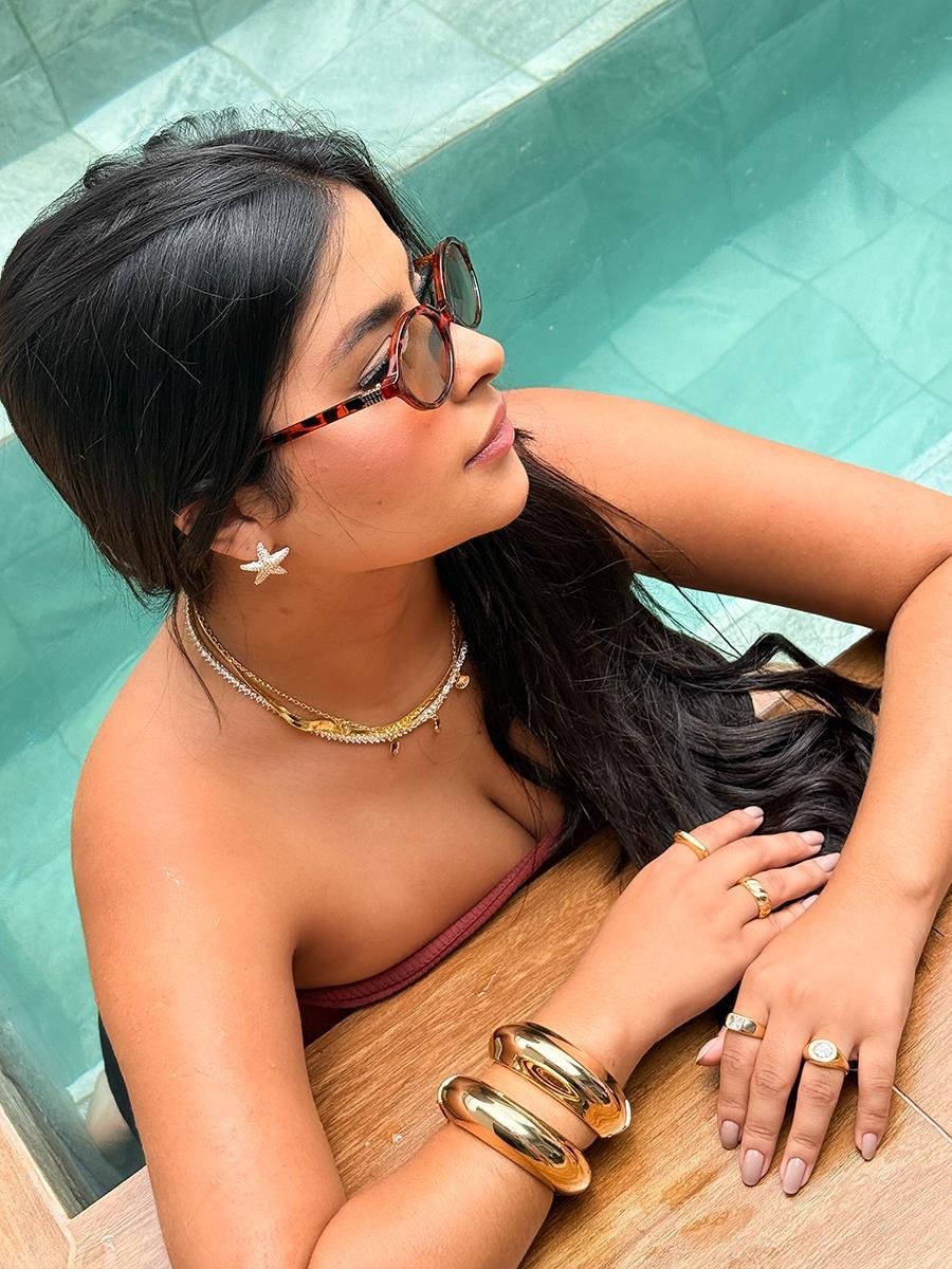 Bracelete Liso | Banhado a Ouro