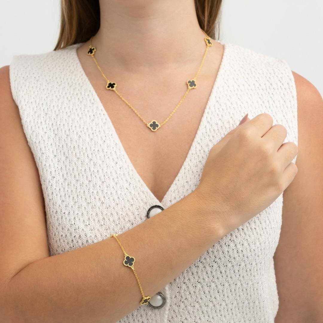 Pulseira Trevo | Banhado a Ouro
