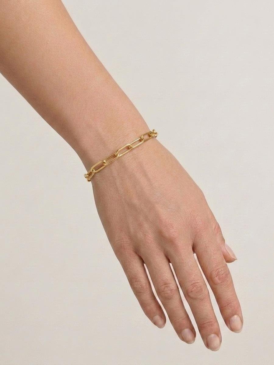 Pulseira Elos Grossos | Banhado a Ouro.