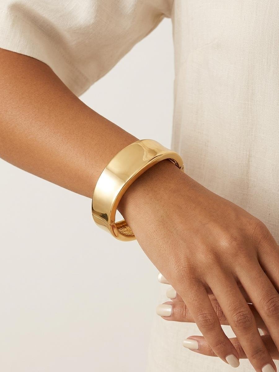 Bracelete Liso | Banhado a Ouro.