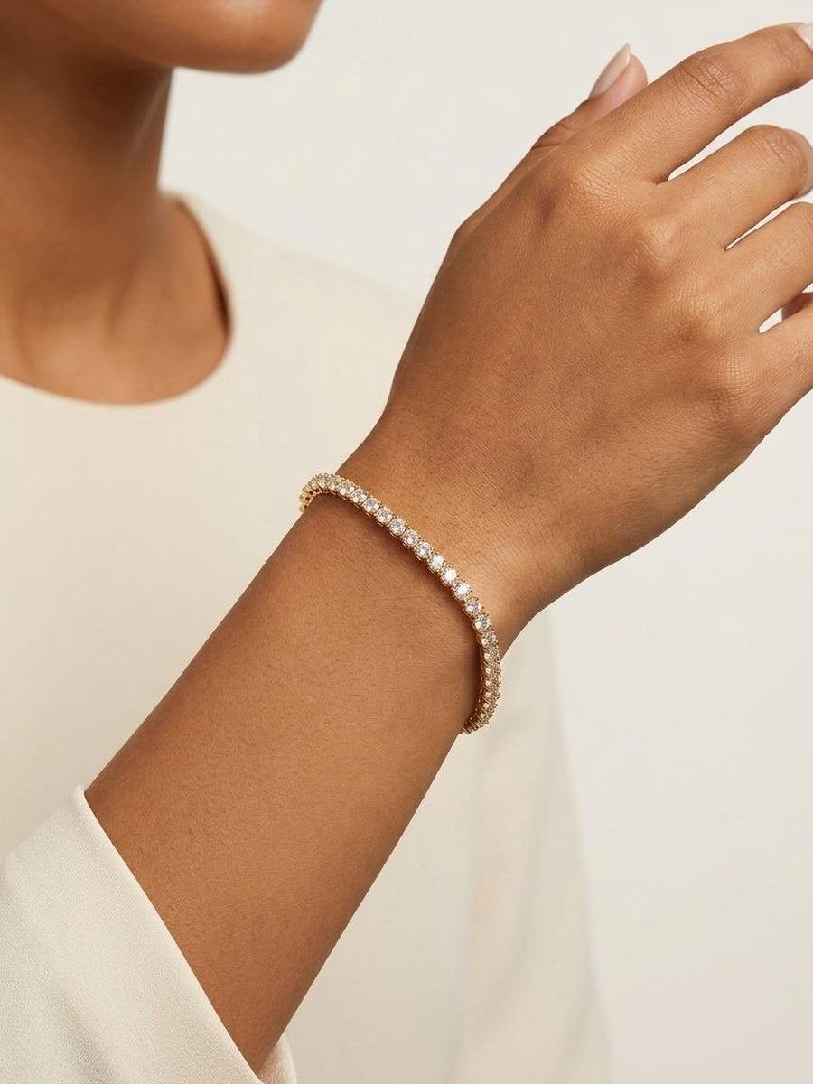 Pulseira Riviera 2.5 MM | Banhado a Ouro.