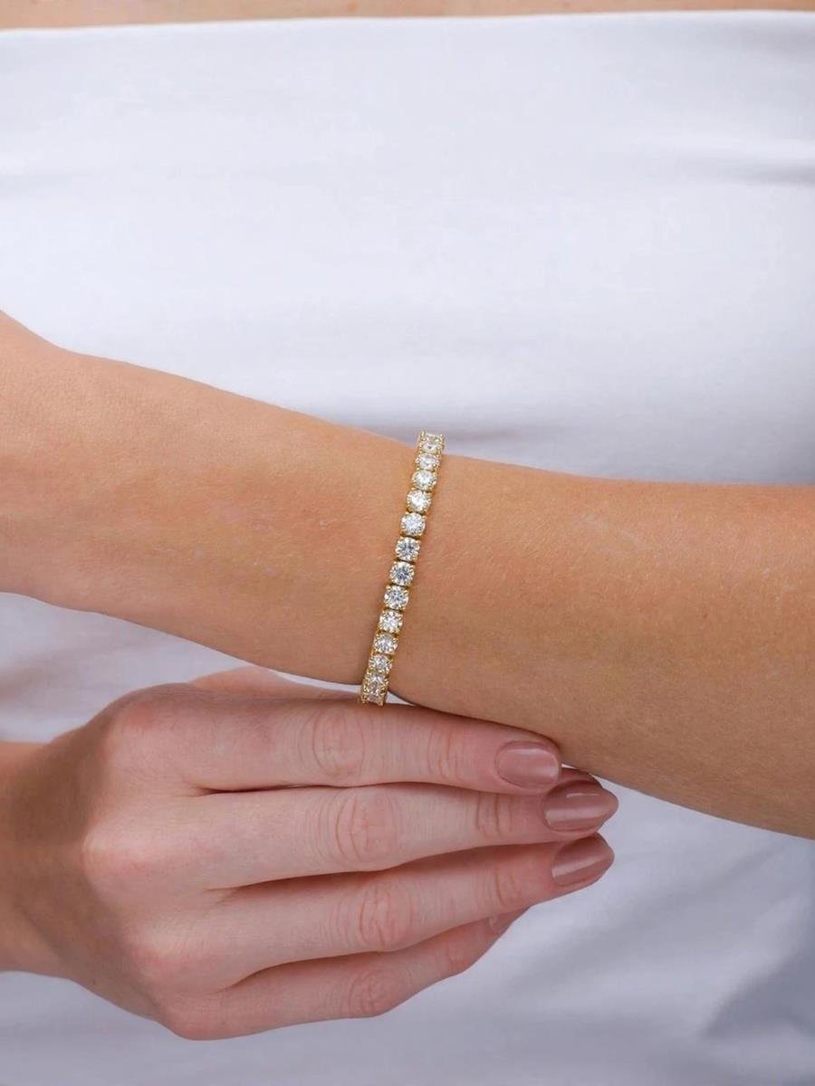 Pulseira Riviera 4 MM | Banhado a Ouro.