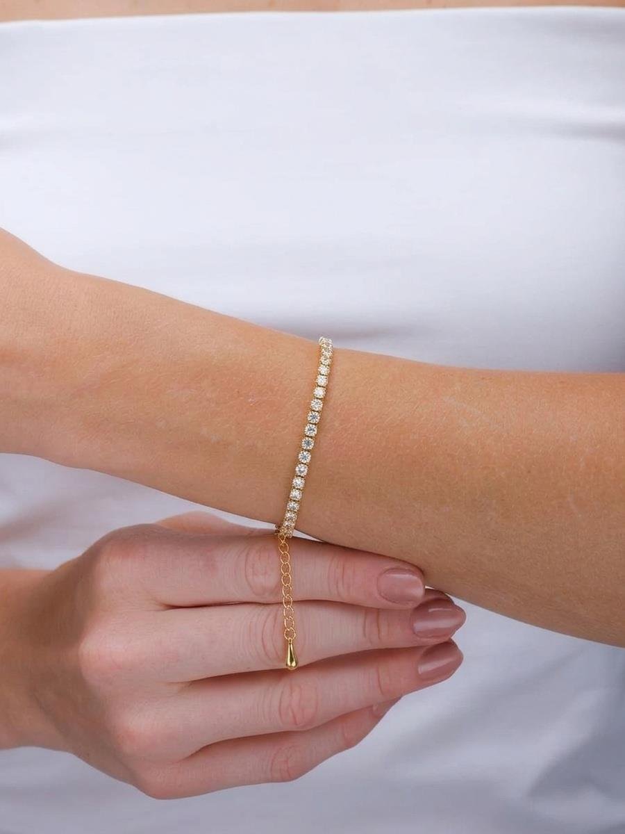 Pulseira Riviera 3 MM | Banhado a Ouro.
